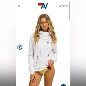 Aviator Nation Ninja Hoodie white